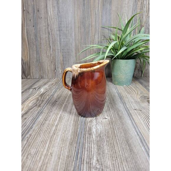 Vintage Hull Cream Pitcher, Brown Drip Oven Proof 8 oz - Picture 1 of 4